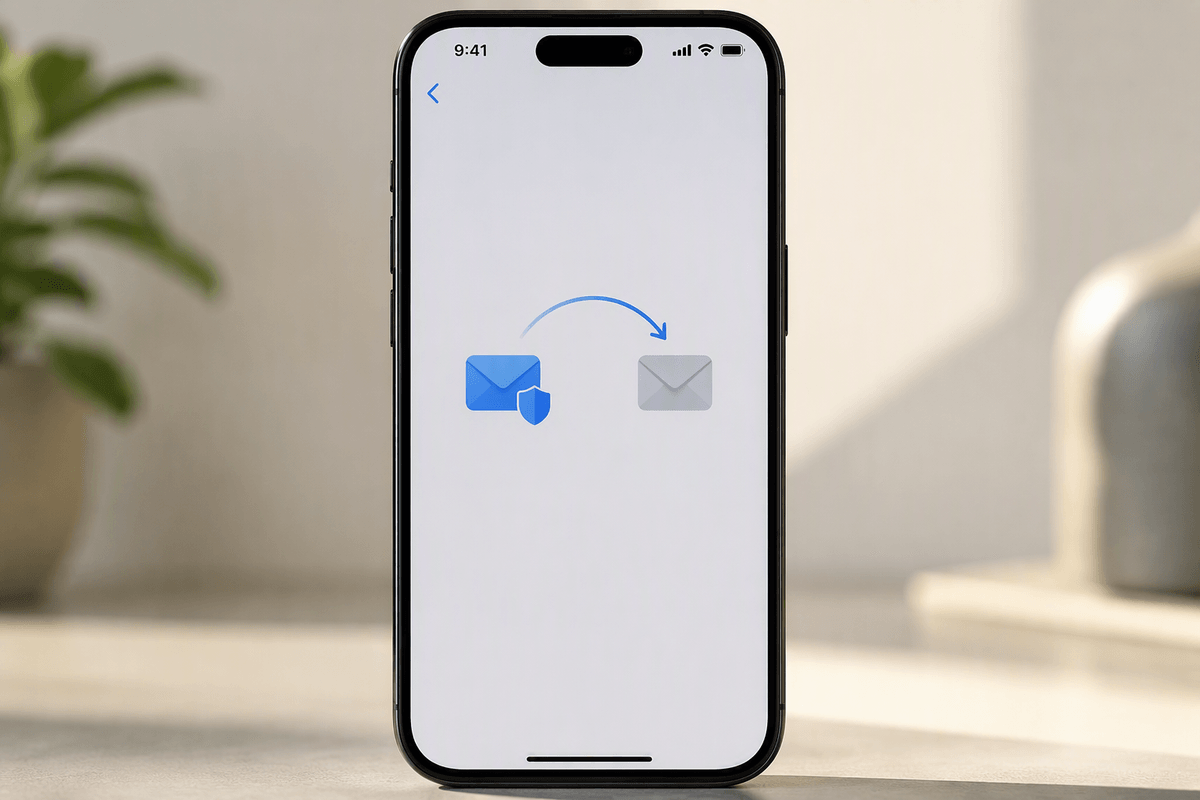 Find your email on iPhone and iPad settings